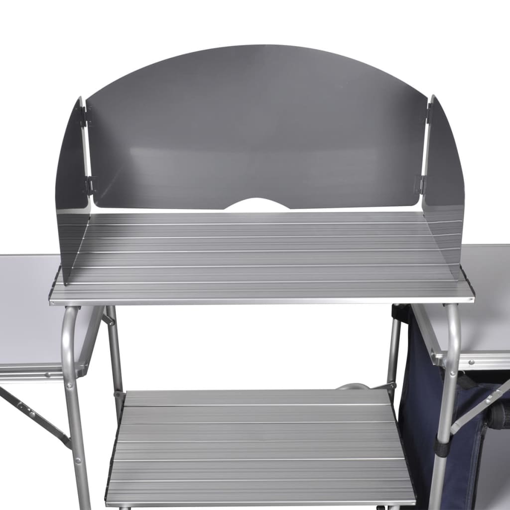 Camping Kitchen Foldable with Aluminum Windshield