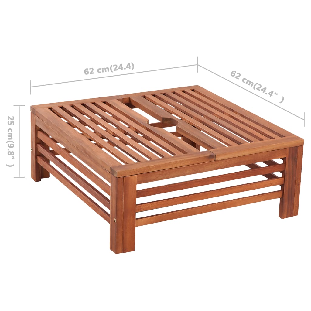 parasol stand cover made of wood