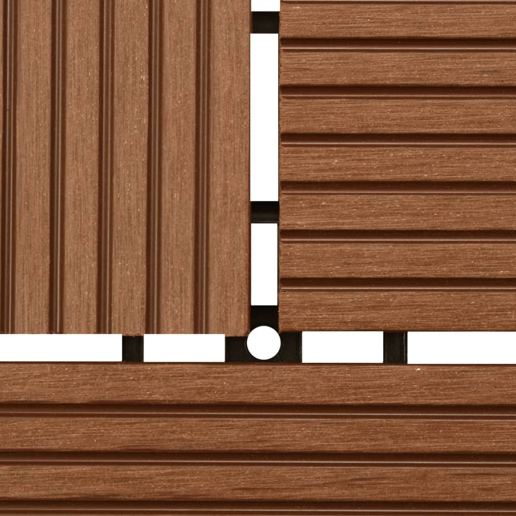 Braune Terrassenfliesen 11 Stk. 30 x 30 cm WPC 1 qm