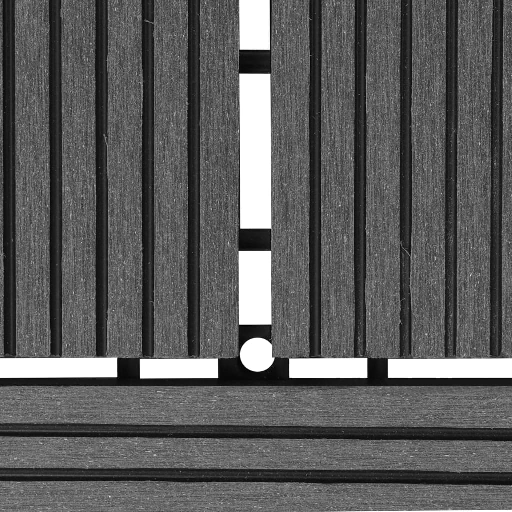 Grey patio tiles 11 pcs. 30 x 30 cm WPC 1 sqm