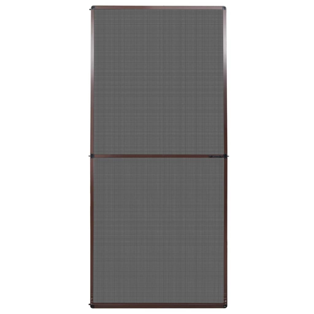 Insektenschutz mit Scharnieren für Türen 100x215 cm Braun
