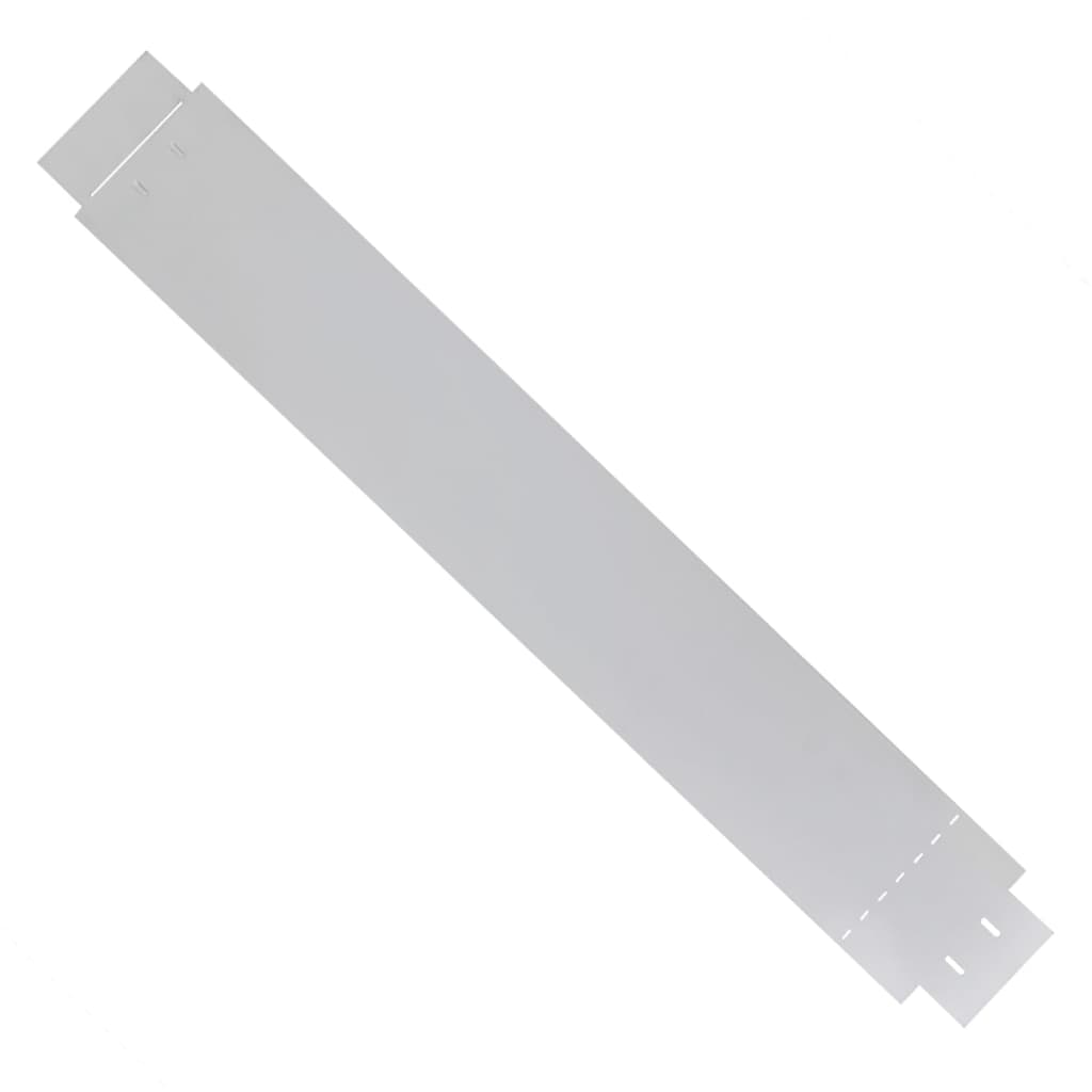 Flexible lawn edging set of 10 galvanized steel 100x14 cm