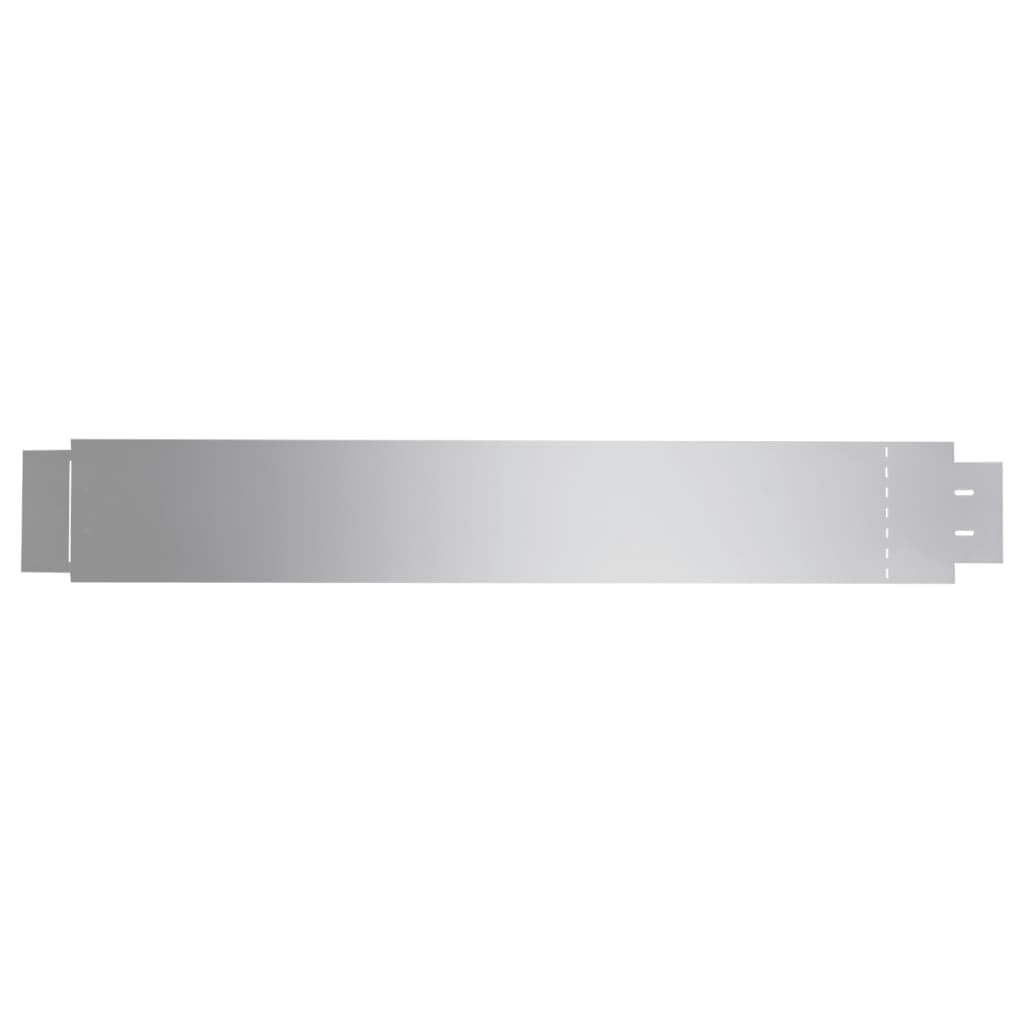 Flexible lawn edging set of 10 galvanized steel 100x14 cm