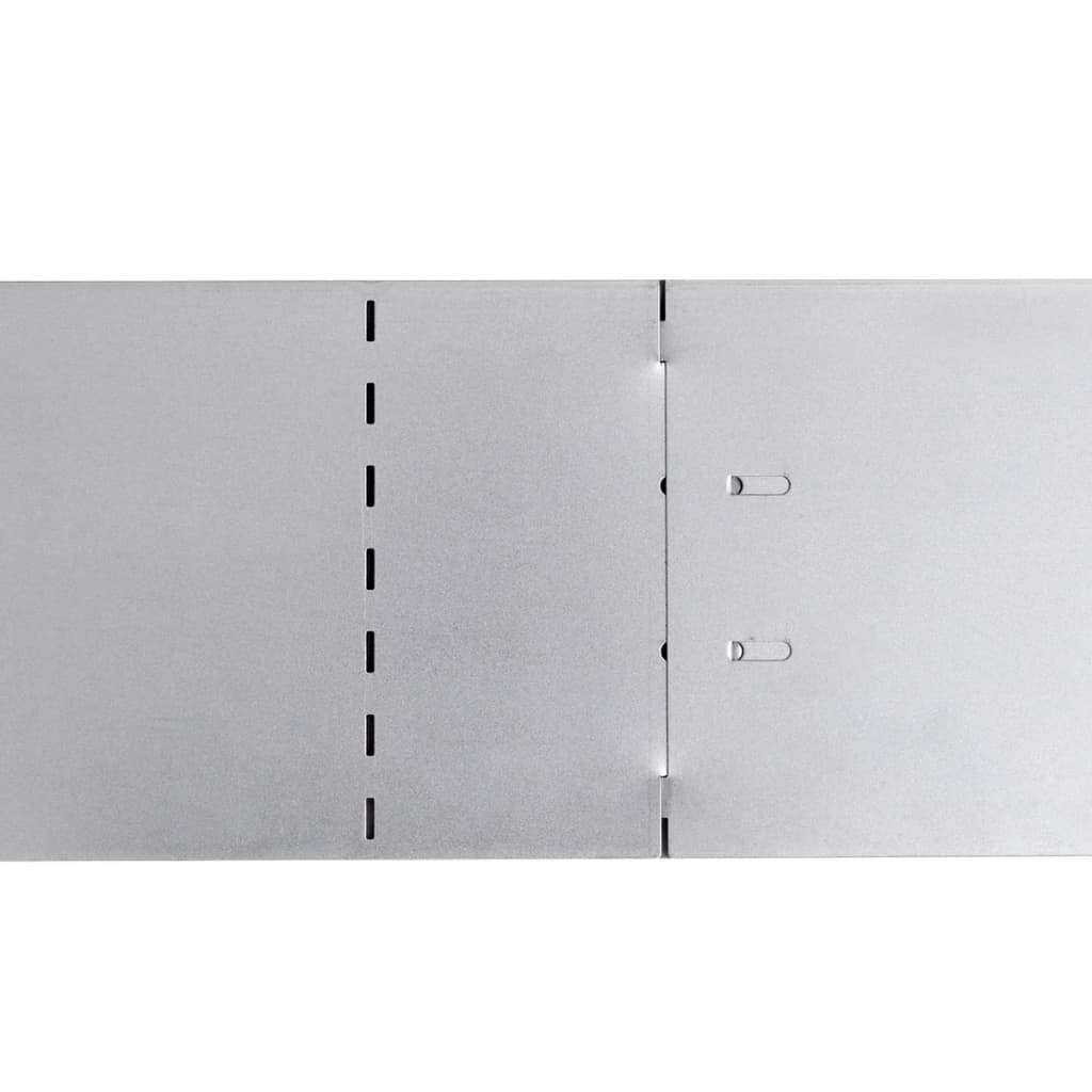 Flexible lawn edging set of 10 galvanized steel 100x14 cm