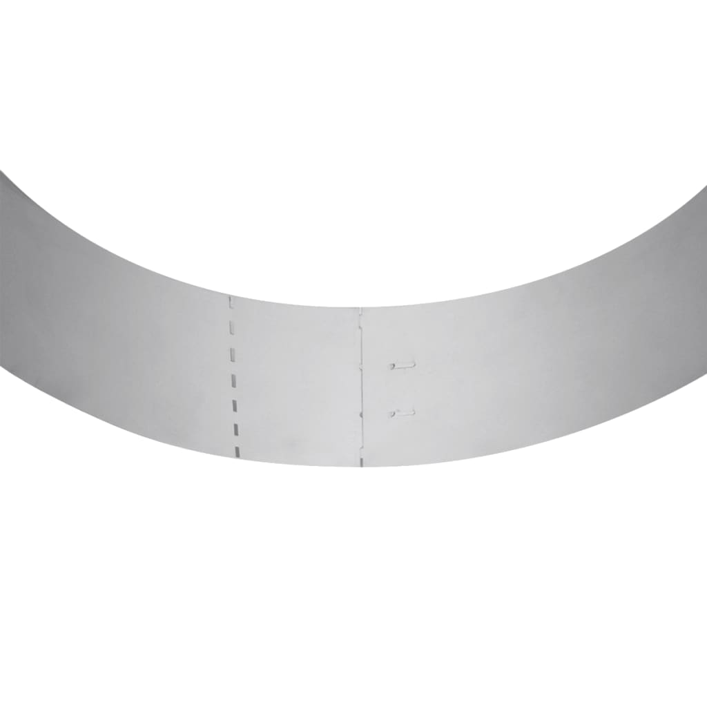 Flexible lawn edging set of 10 galvanized steel 100x14 cm