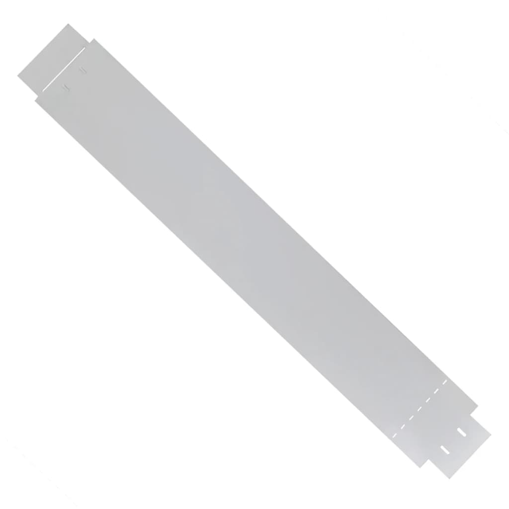 Flexible lawn edging set of 15 galvanized steel 100x14 cm