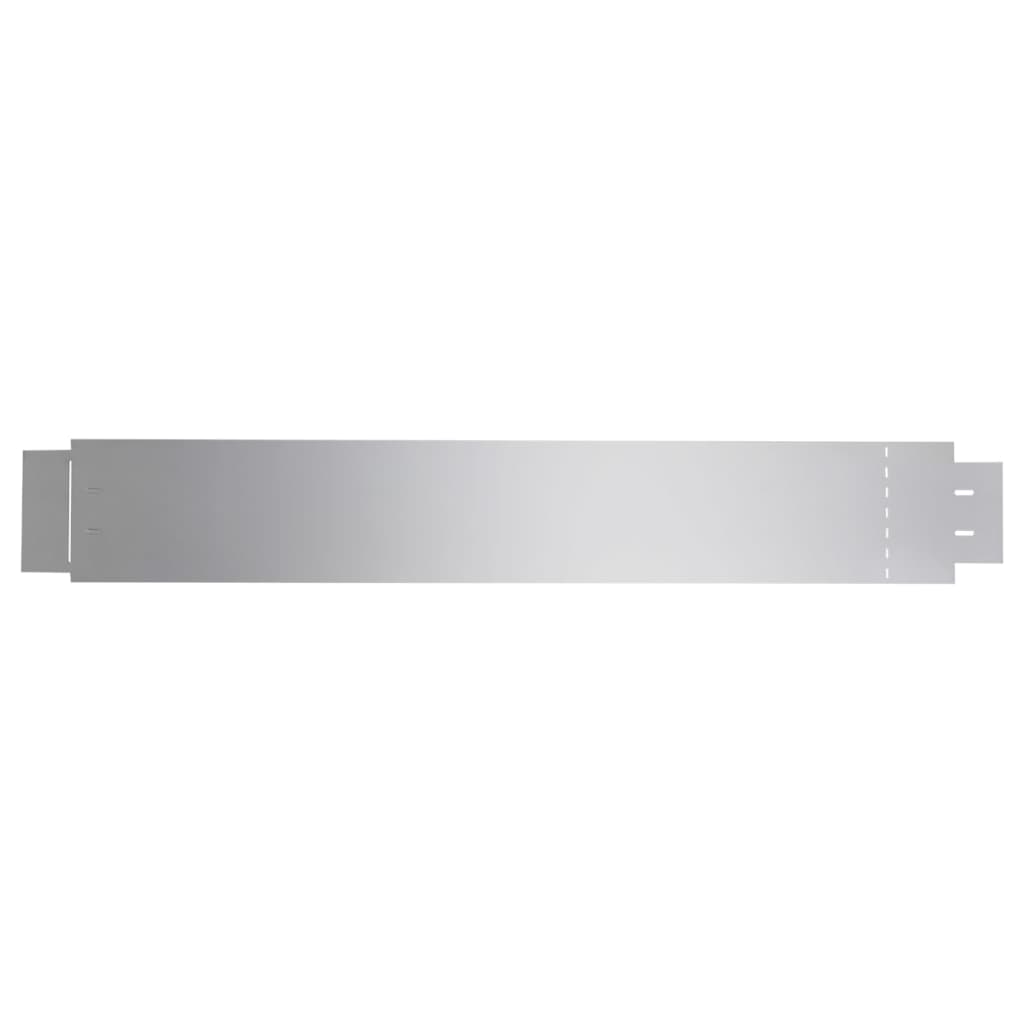 Flexible lawn edging set of 15 galvanized steel 100x14 cm