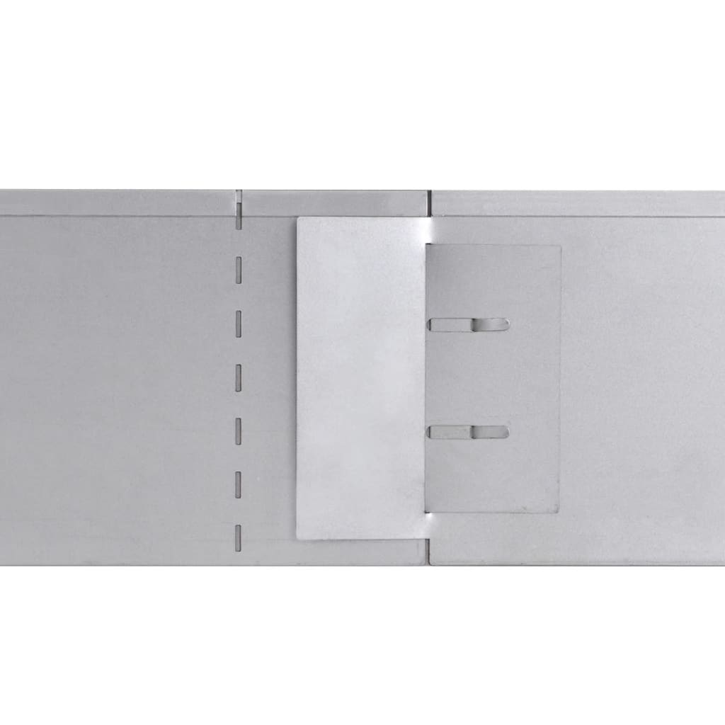 Flexible lawn edging set of 15 galvanized steel 100x14 cm