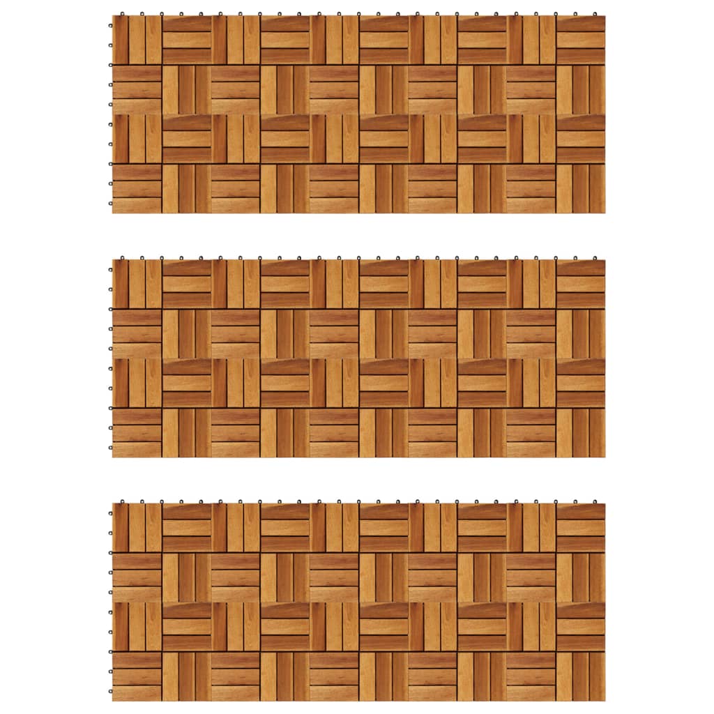 Terrassenfliesen 30 Stk. 30x30 cm Akazienholz