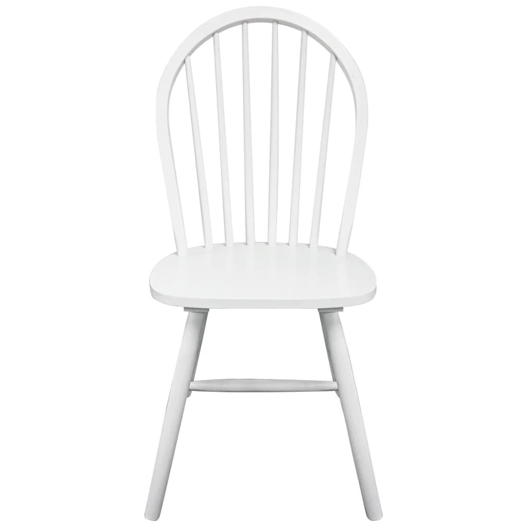 Dining chairs 4 pcs. White solid wood rubberwood