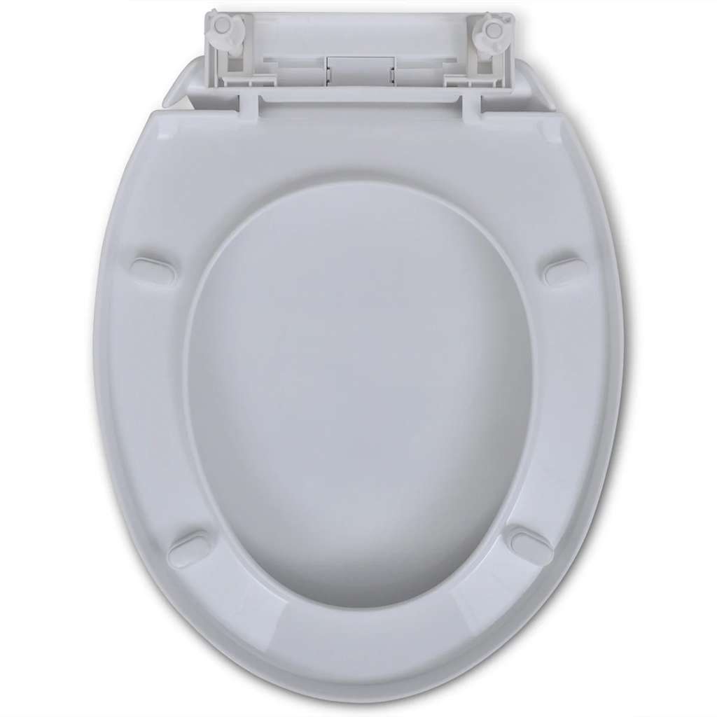 Toilettensitz mit Absenkautomatik Weiß Oval
