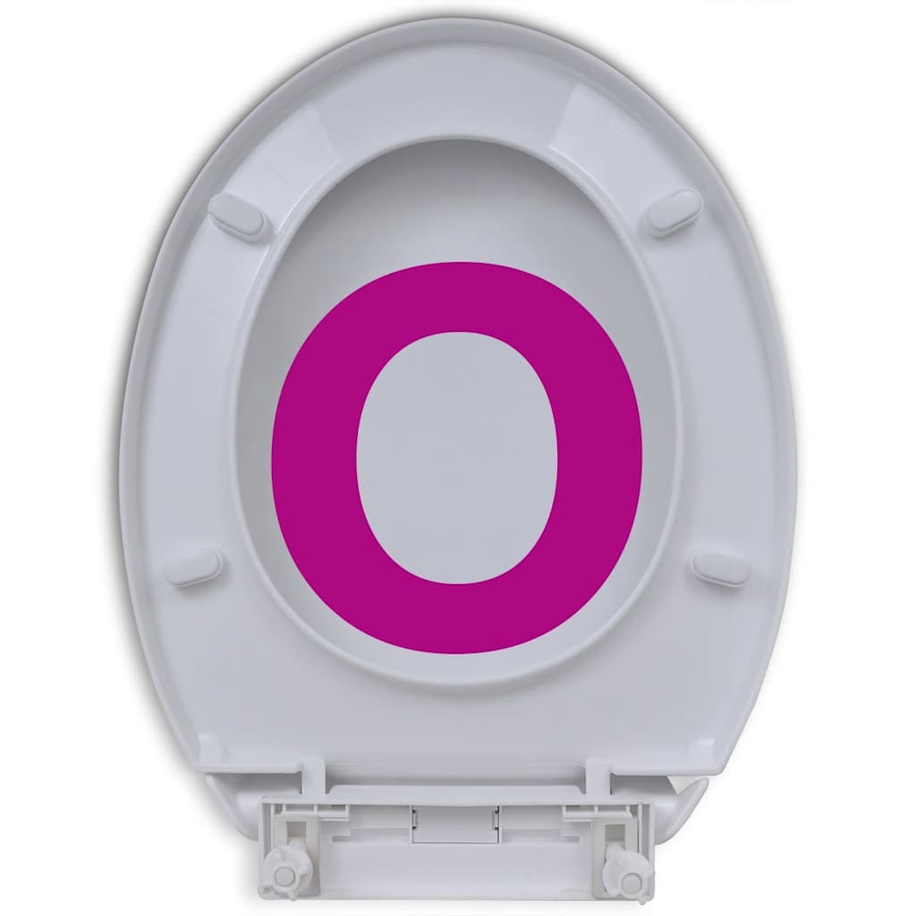 Toilettensitz mit Absenkautomatik Weiß Oval