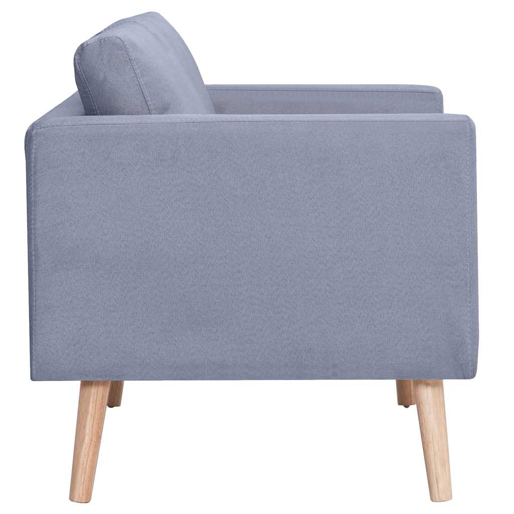 Sofa 2-Sitzer Stoff Hellgrau