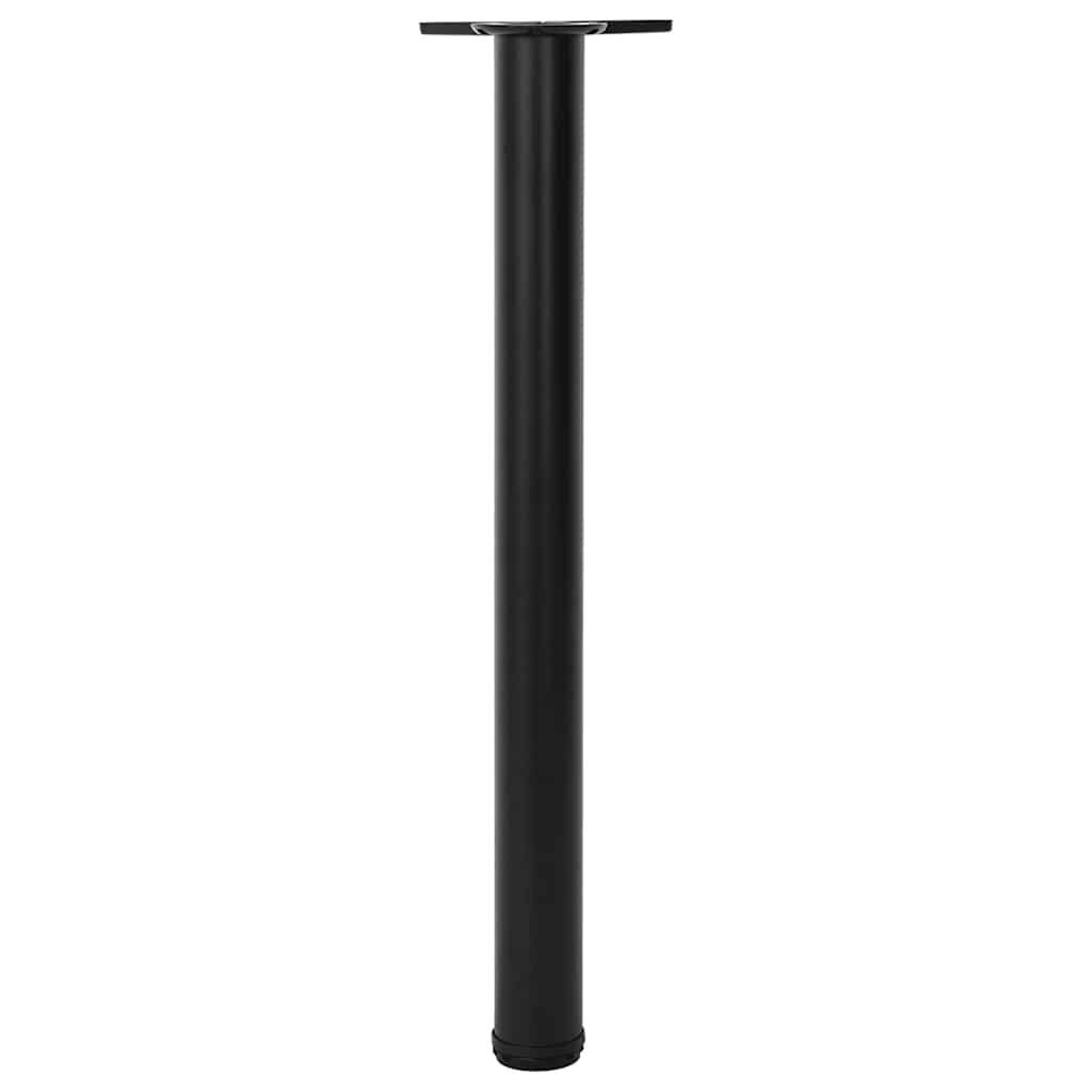 4x height-adjustable table legs black 710 mm