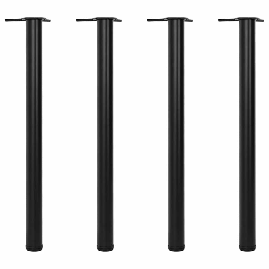 4 height-adjustable table legs black 870 mm