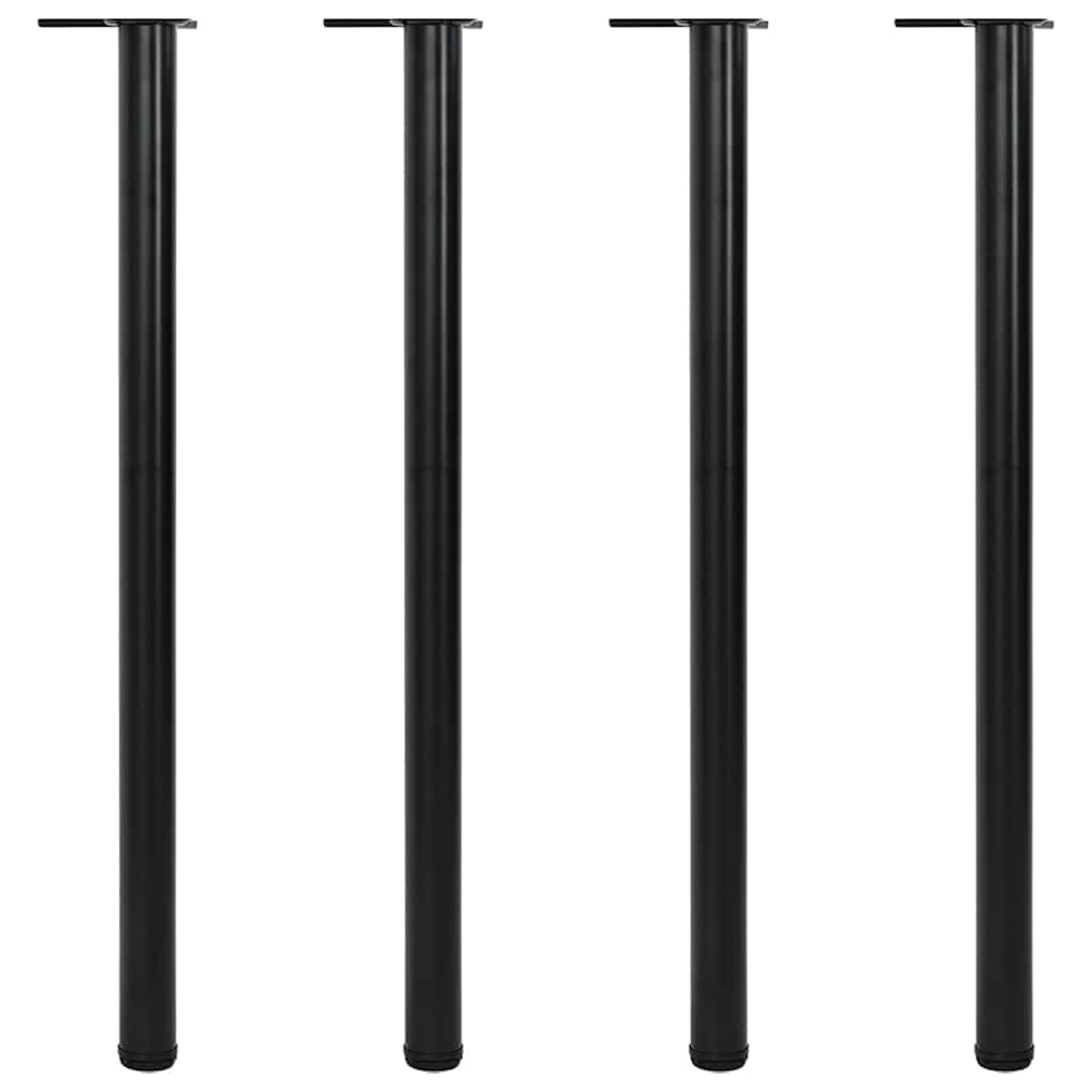 4 height-adjustable table legs black 1100 mm