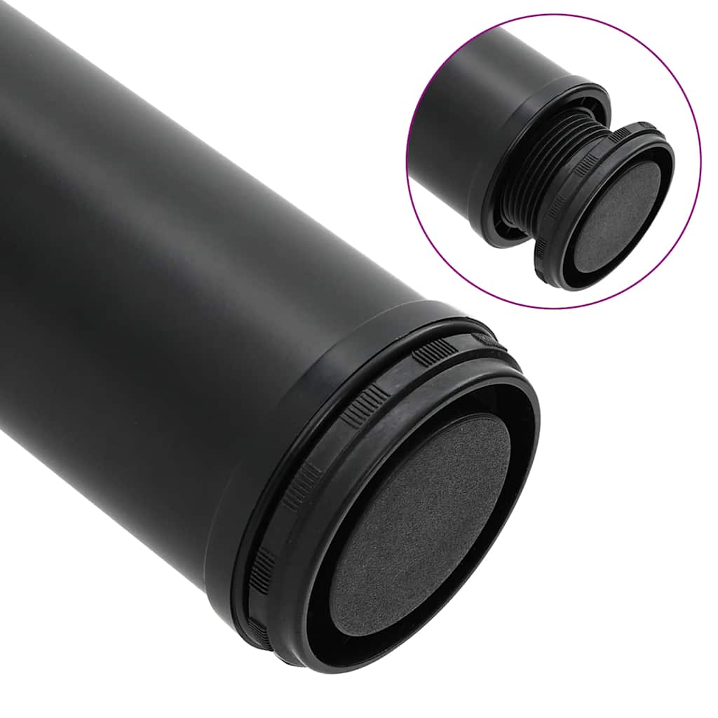 4 höhenverstellbare Tischbeine Schwarz 1100 mm