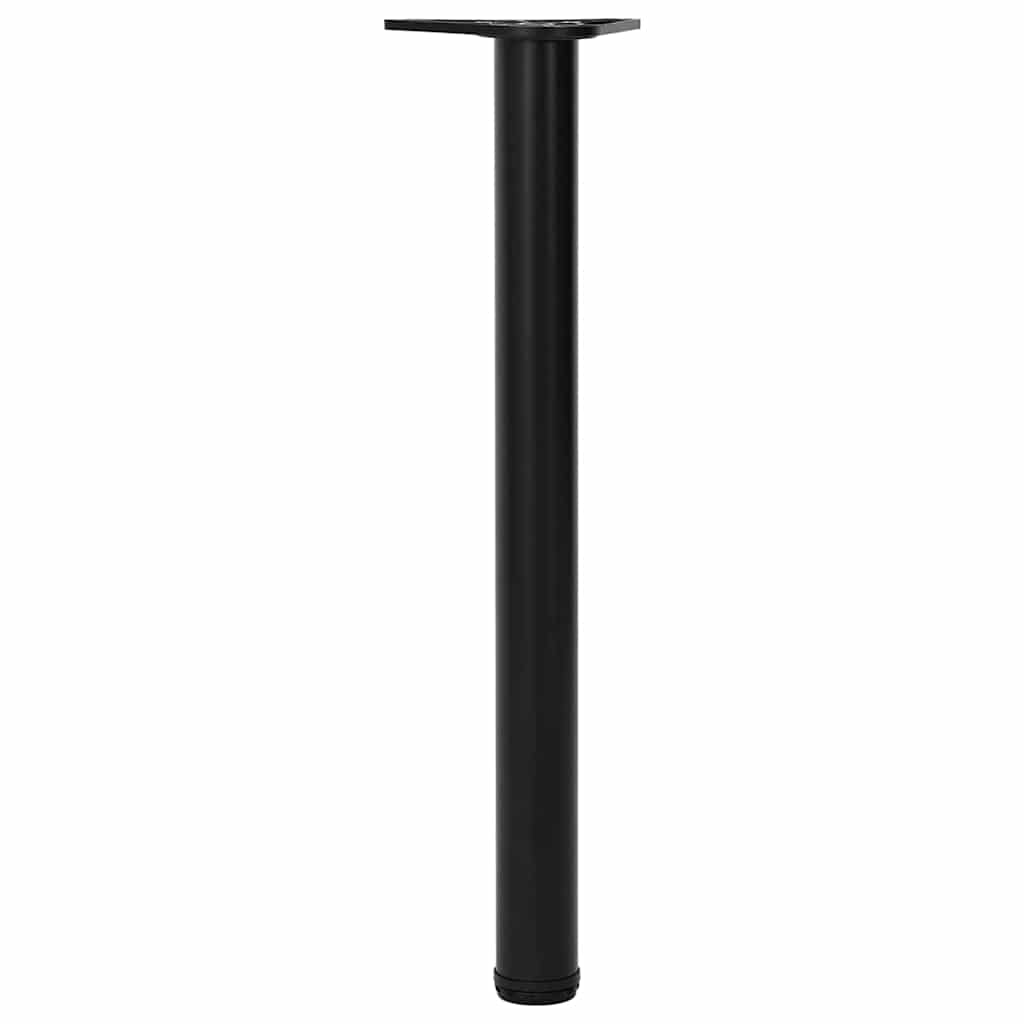 4x height-adjustable table legs black 710 mm