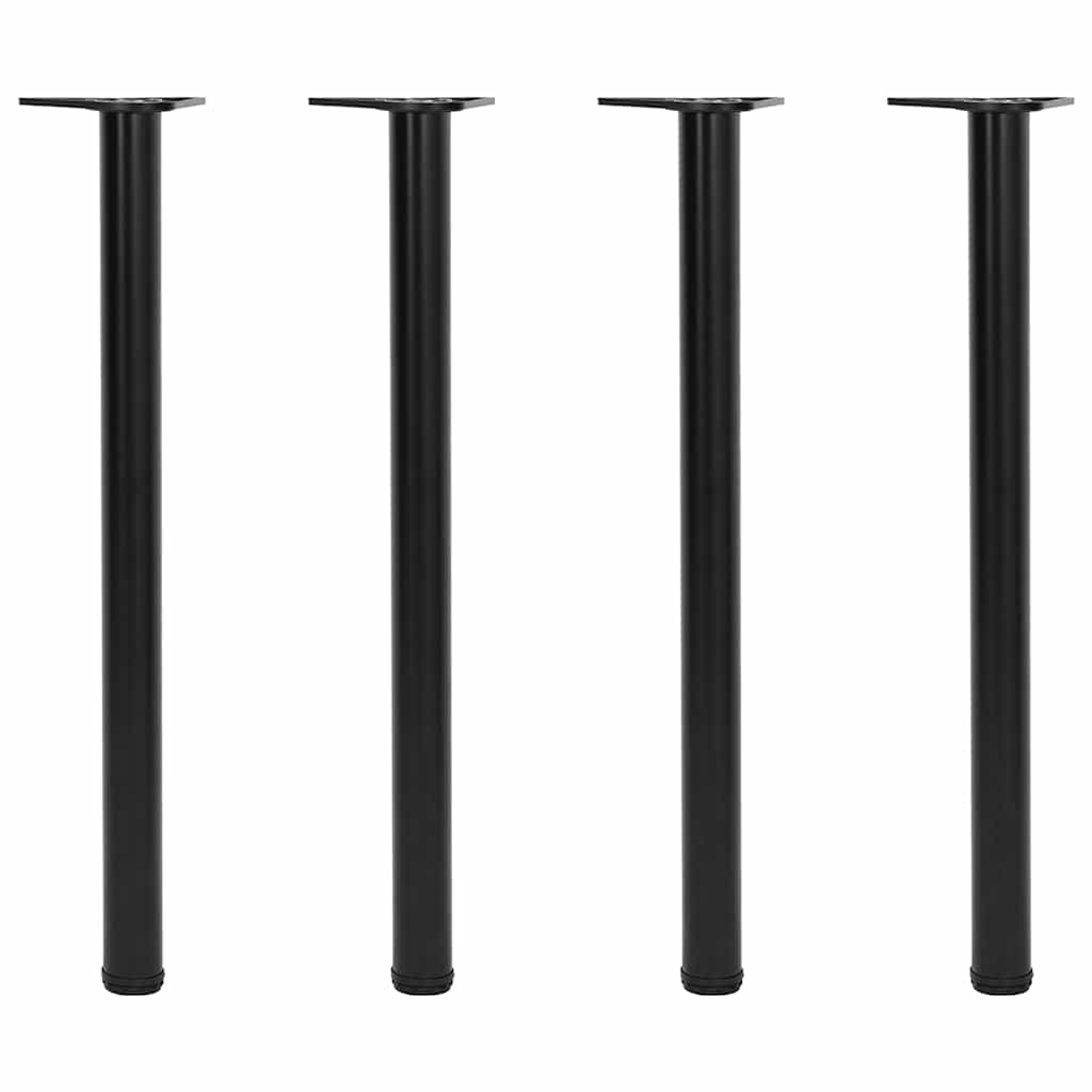 4 height-adjustable table legs black 870 mm