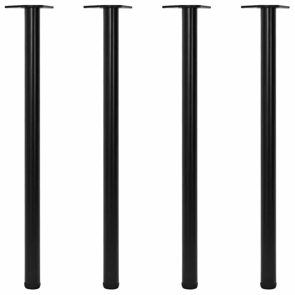 4x height-adjustable table legs black 1100 mm