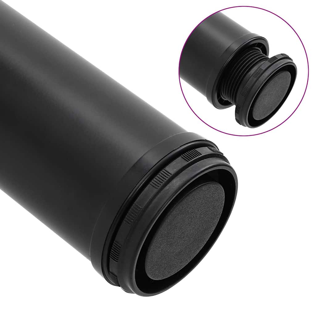 4x height-adjustable table legs black 1100 mm
