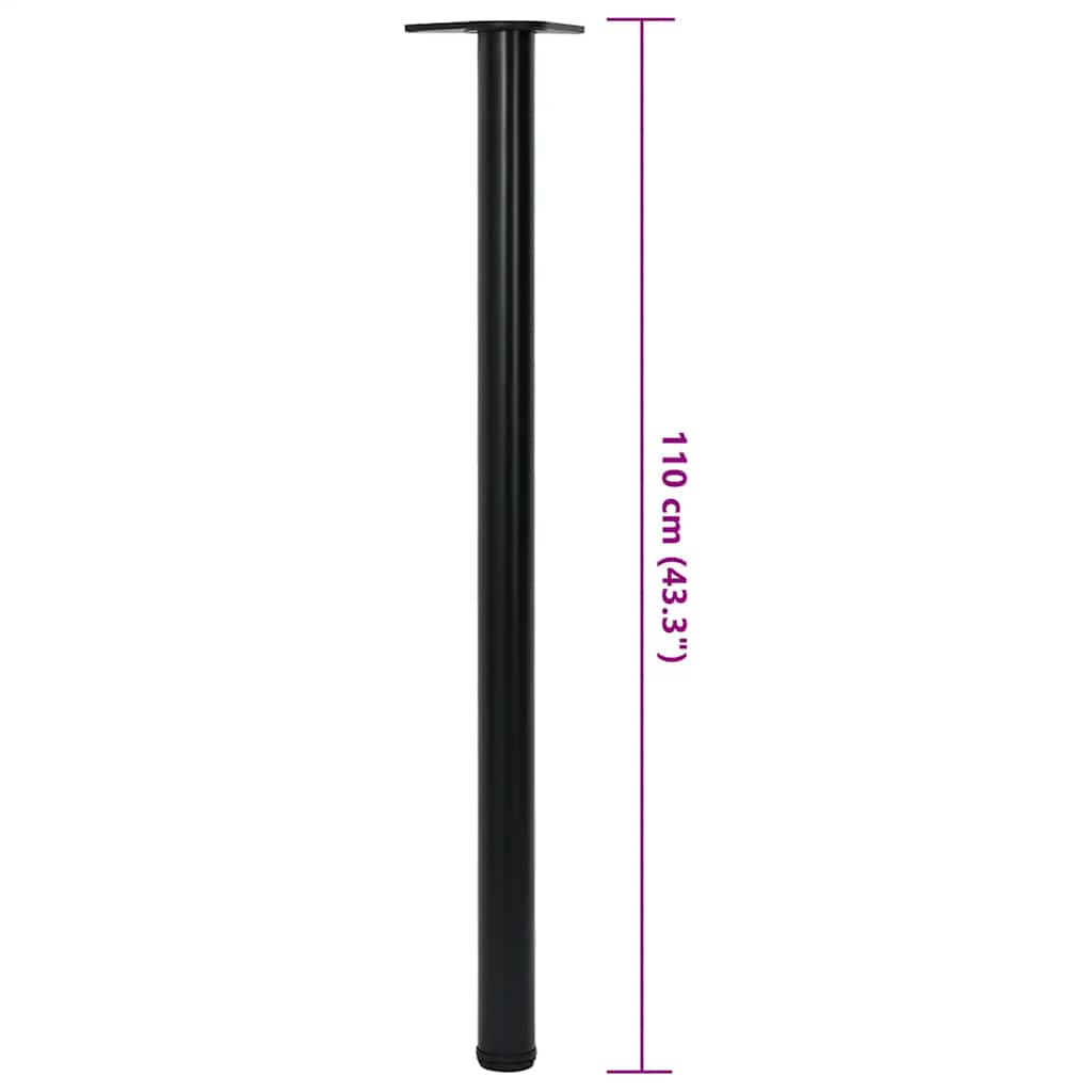 4x height-adjustable table legs black 1100 mm