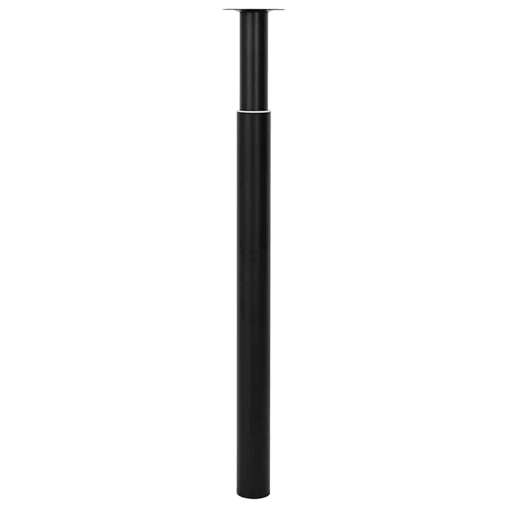 2 x telescopic table base support foot table leg black 710 mm-1100 mm