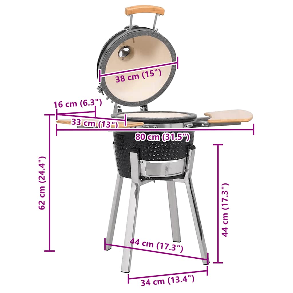 Kamado Grill BBQ Smoker Keramik 81 cm