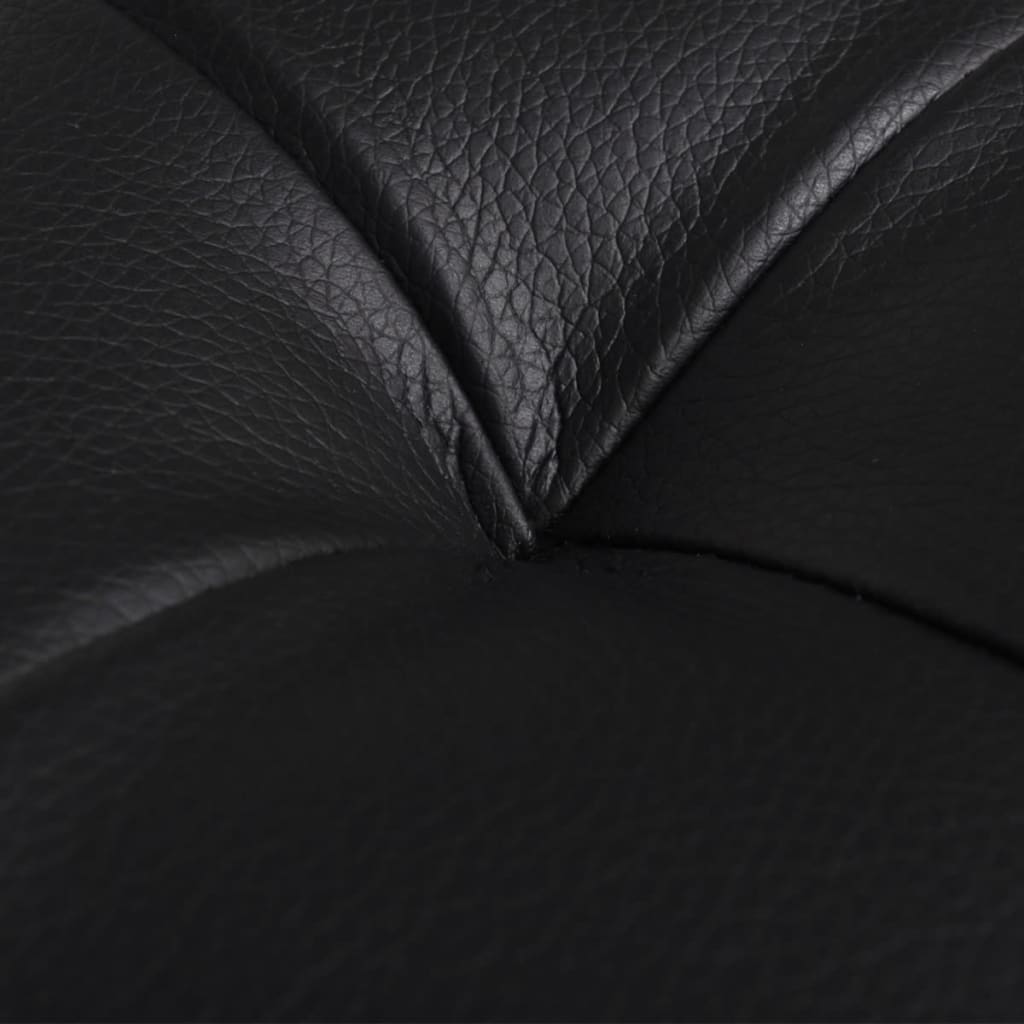Upholstered Faux Leather Chest Black