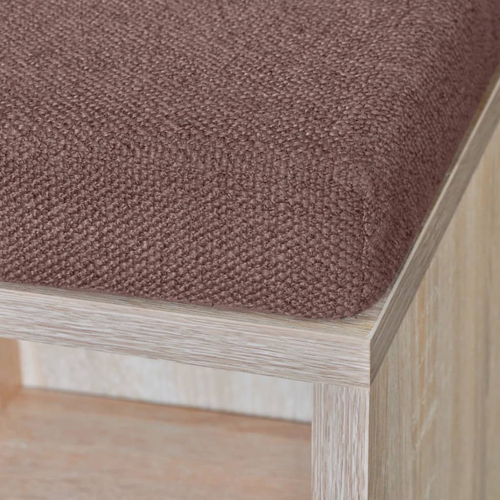 Shoe cabinet shoe bench bench 10 compartments oak color