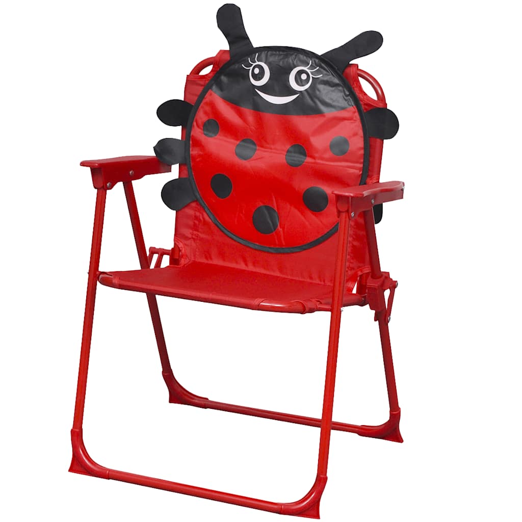 3-piece garden bistro set for children with parasol red