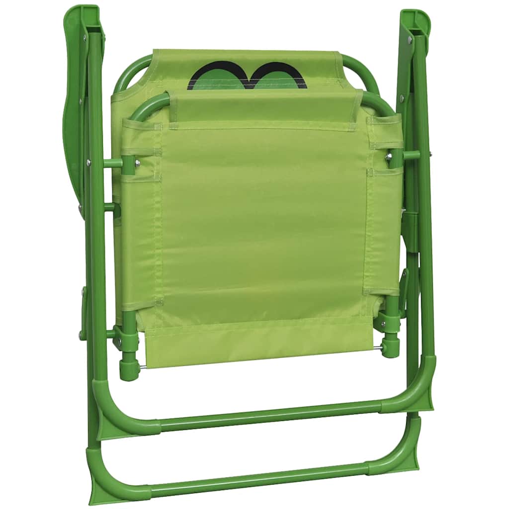 3-piece garden bistro set for children with parasol green