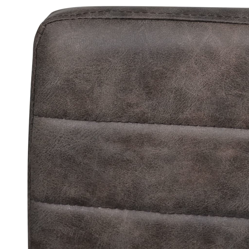 Cantilever chairs 4 pcs. Brown artificial leather