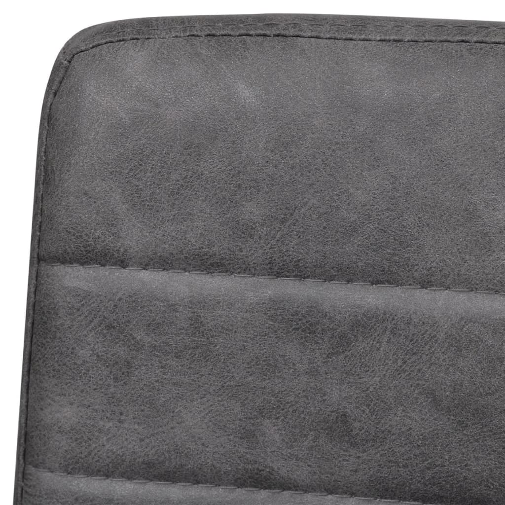 Cantilever chairs 6 pcs. Grey artificial leather