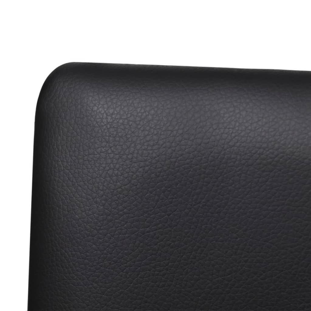 Cantilever chairs 6 pcs. Black artificial leather