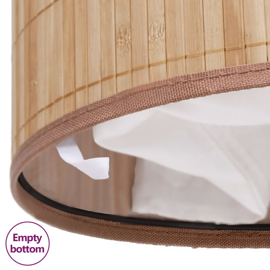 Bamboo Laundry Basket Oval Natural