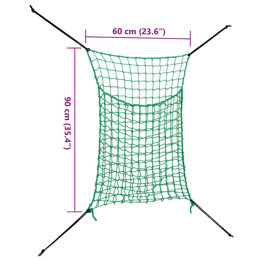 Heunetze 2 Stk Rechteckig 0,9x1 m PP