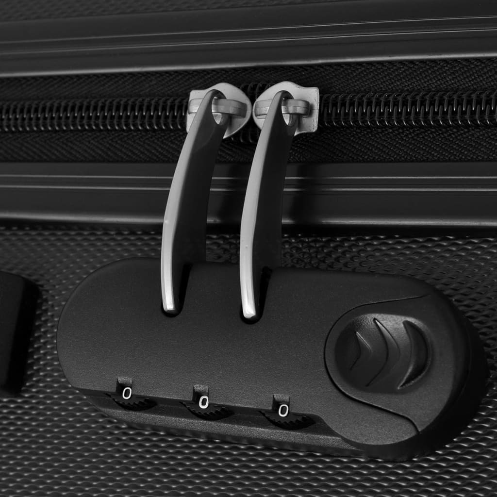 3-piece hard-shell suitcase set black 45.5/55/66 cm