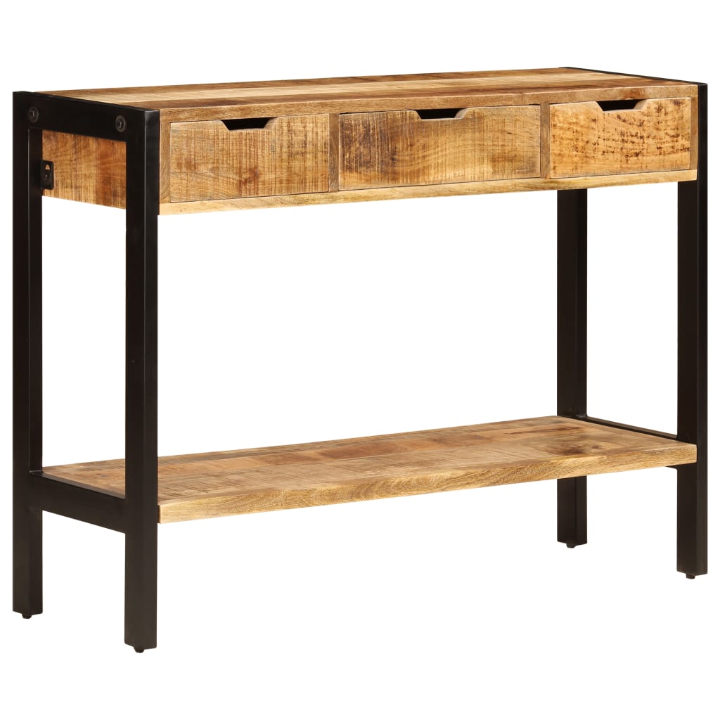 Sideboard mit 3 Schubladen 110x35x75 cm Massivholz Mango