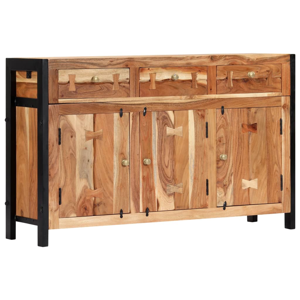 Sideboard 120 x 35 x 75 cm Massivholz Akazie