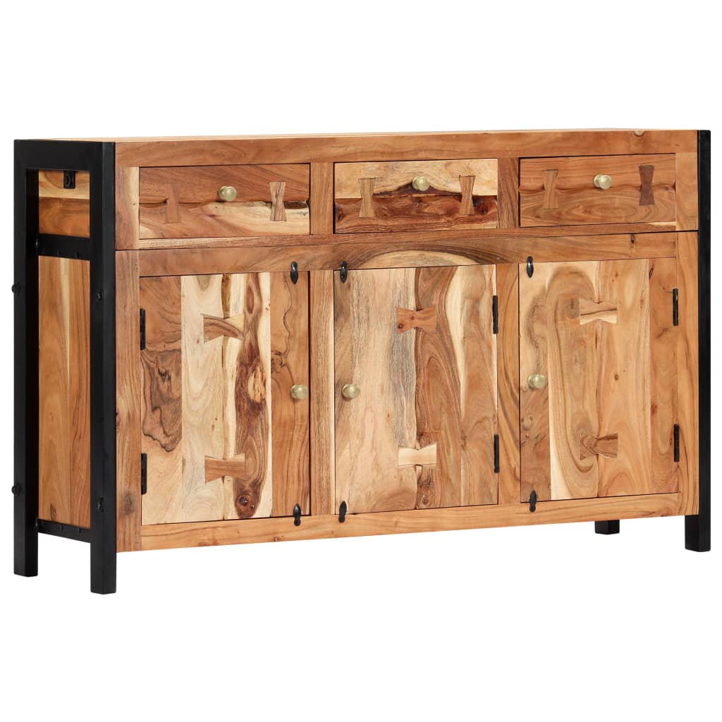Sideboard 120 x 35 x 75 cm Massivholz Akazie