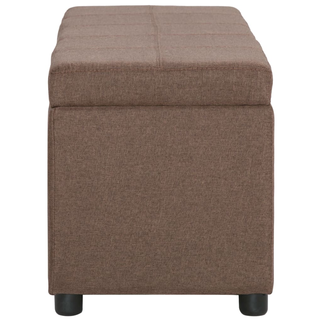 Bank mit Staufach 116 cm Braun Polyester