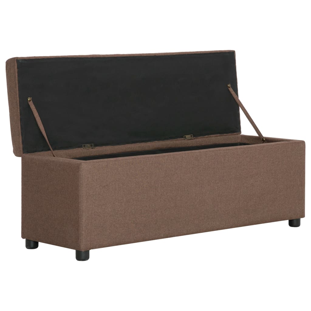 Bank mit Staufach 116 cm Braun Polyester