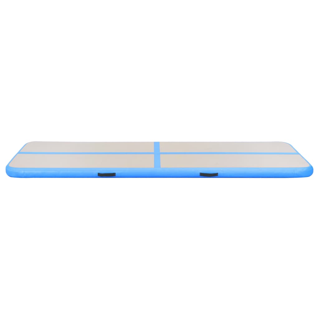 Aufblasbare Gymnastikmatte mit Pumpe 700x100x10 cm PVC Blau