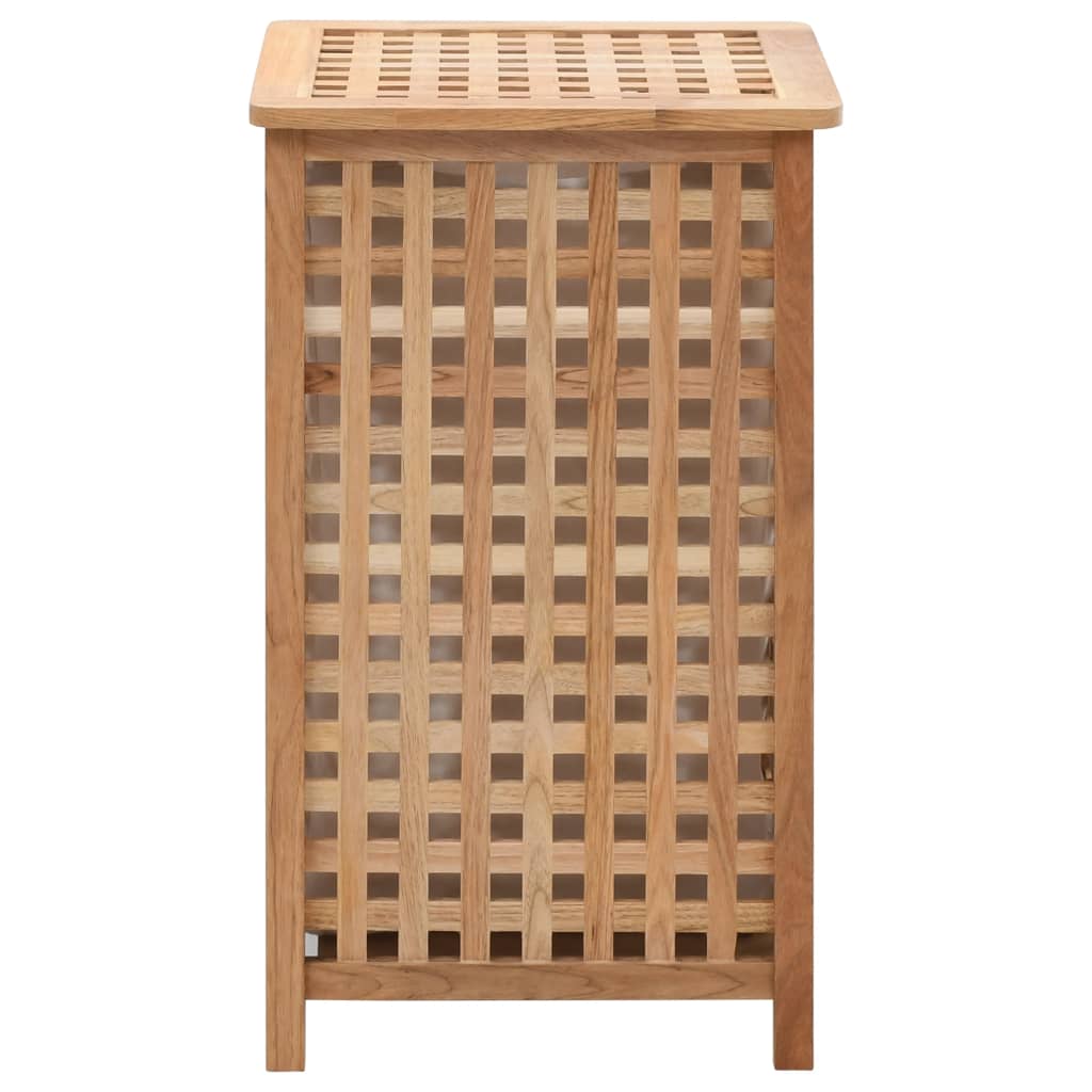Laundry basket 39x39x65 cm solid walnut wood