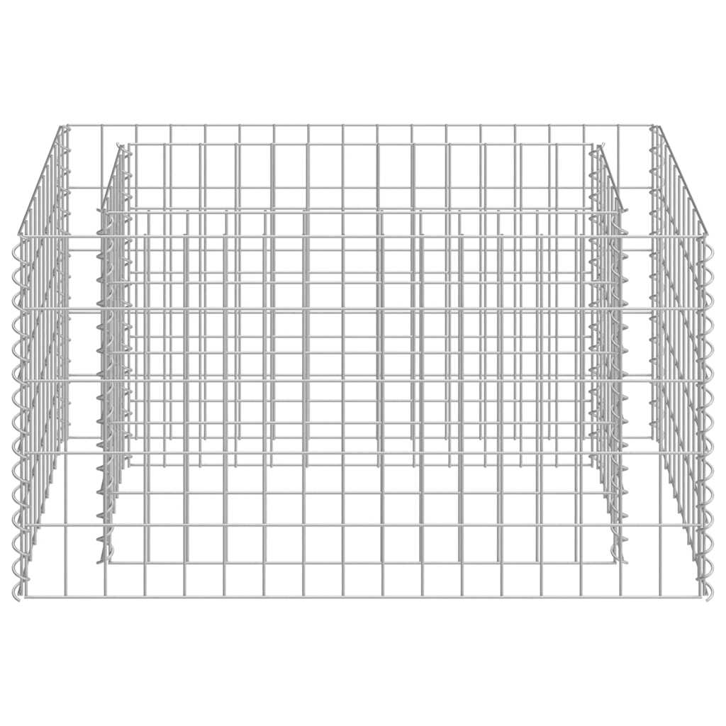 Gabionen-Hochbeet Verzinkter Stahl 90×50×50 cm