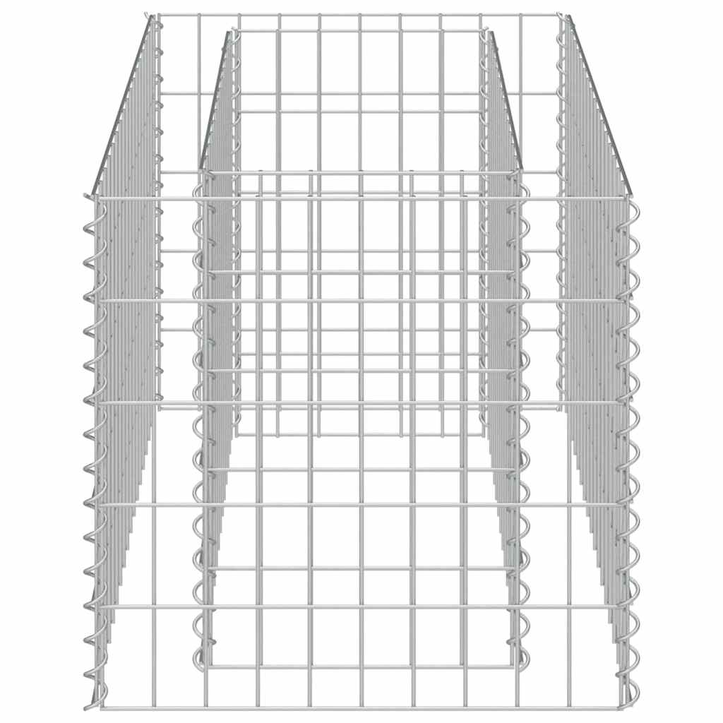 Gabionen-Hochbeet Verzinkter Stahl 90×50×50 cm