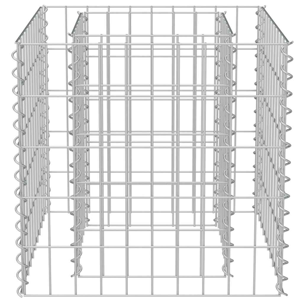 Gabionen-Hochbeet Verzinkter Stahl 50×50×50 cm