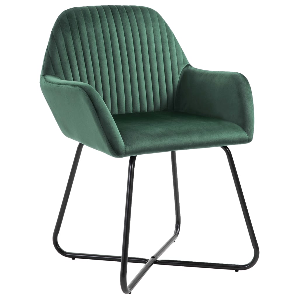 Dining chairs 2 pcs. Green velvet