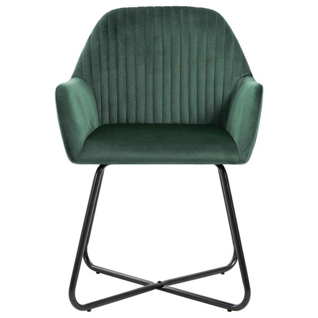 Dining chairs 2 pcs. Green velvet